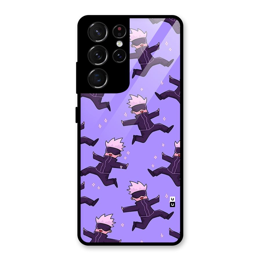 Happy Gojo Glass Back Case for Galaxy S21 Ultra 5G