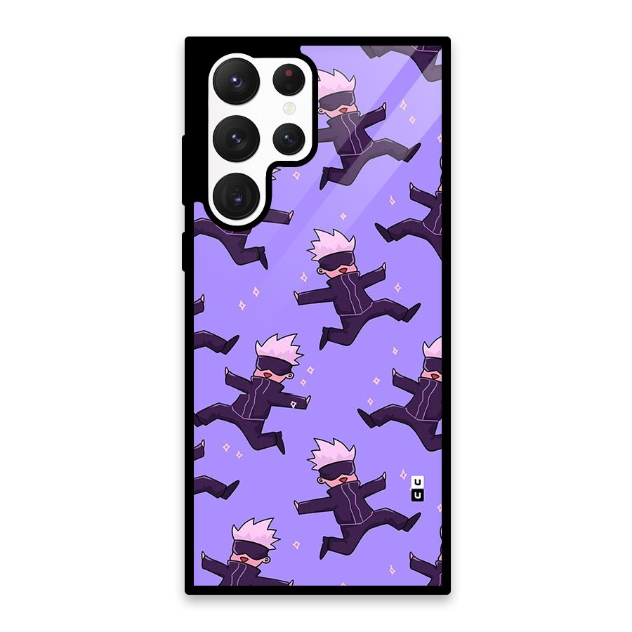 Happy Gojo Glass Back Case for Galaxy S22 Ultra 5G