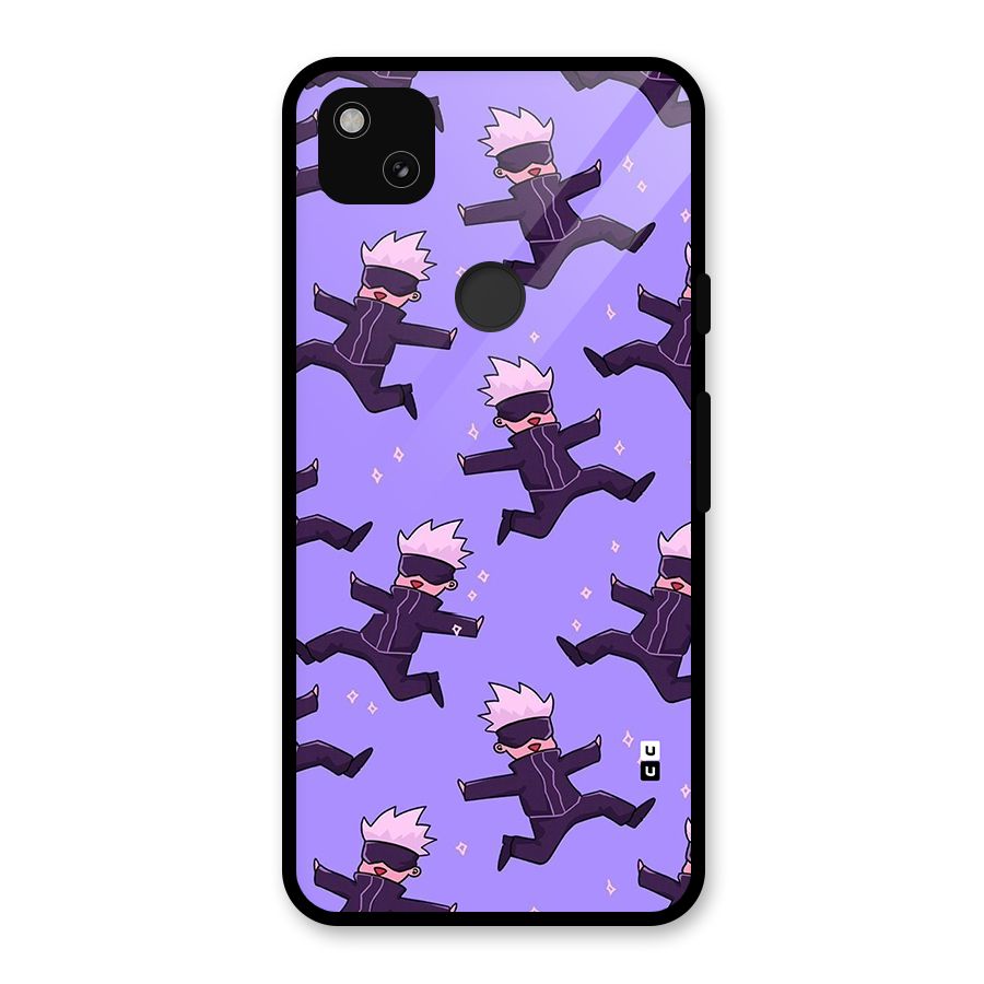 Happy Gojo Glass Back Case for Google Pixel 4a