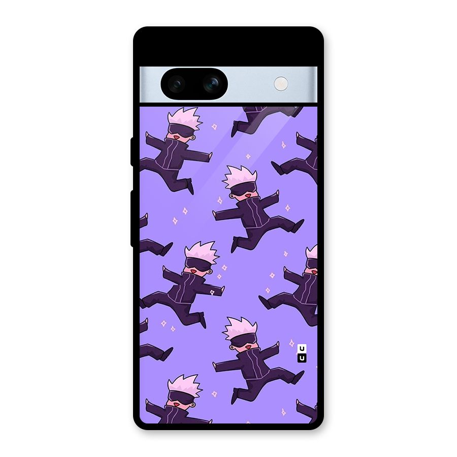 Happy Gojo Glass Back Case for Google Pixel 7a
