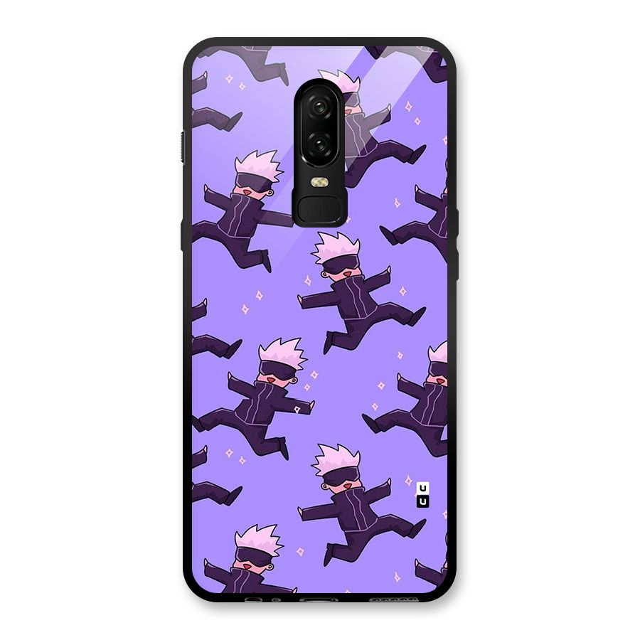 Happy Gojo Glass Back Case for OnePlus 6
