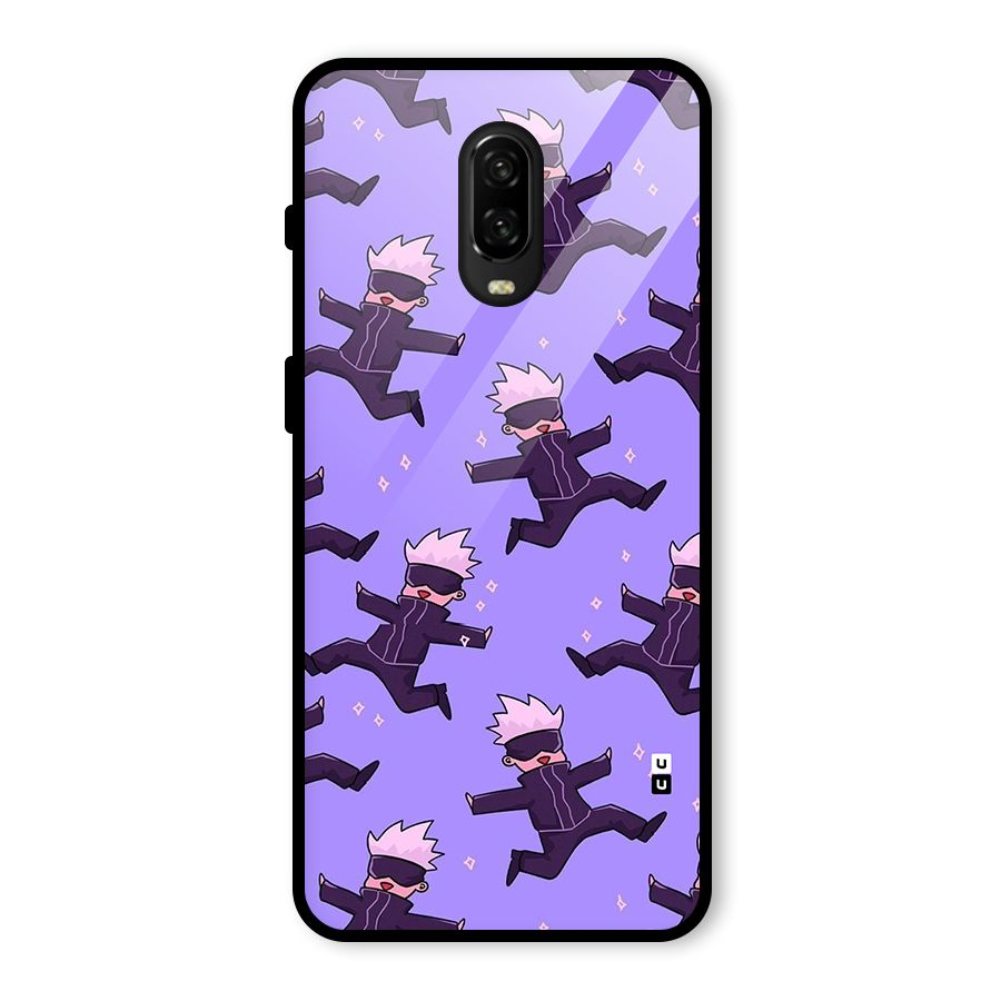 Happy Gojo Glass Back Case for OnePlus 6T