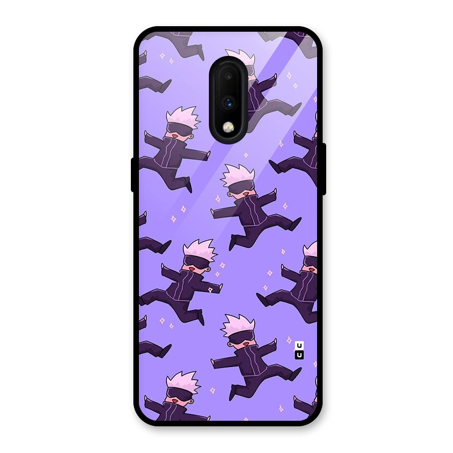 Happy Gojo Glass Back Case for OnePlus 7