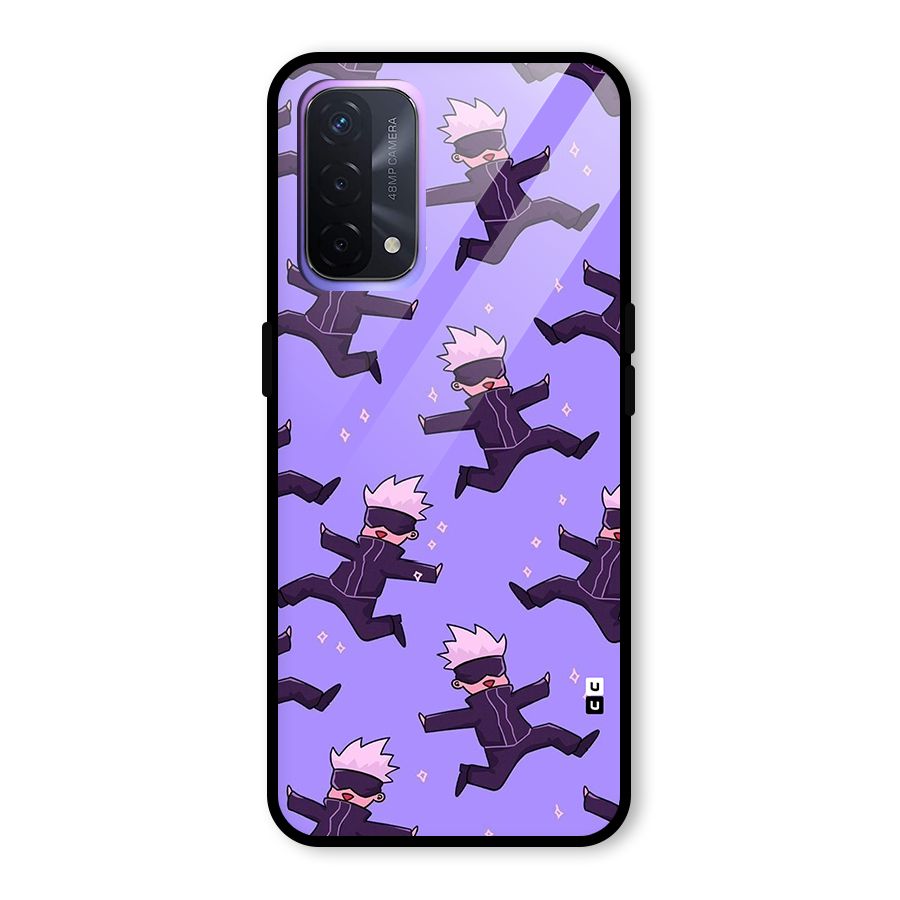 Happy Gojo Glass Back Case for Oppo A74 5G