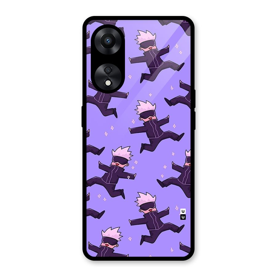 Happy Gojo Glass Back Case for Oppo A78
