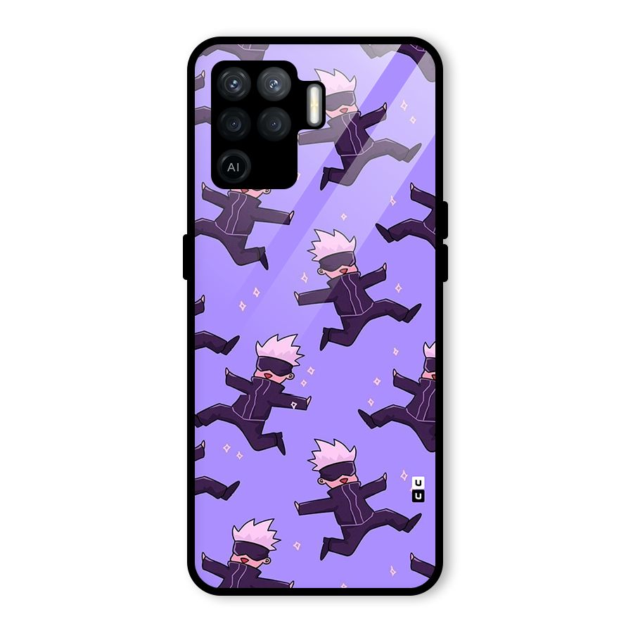 Happy Gojo Glass Back Case for Oppo F19 Pro