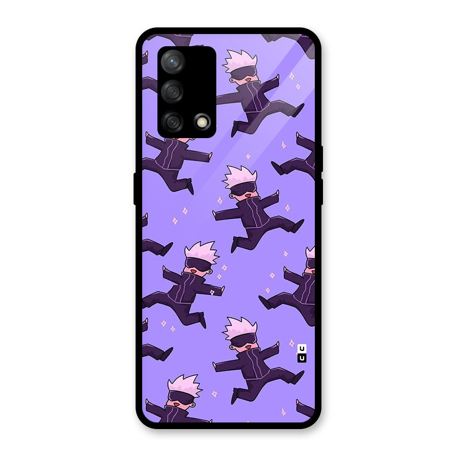 Happy Gojo Glass Back Case for Oppo F19s