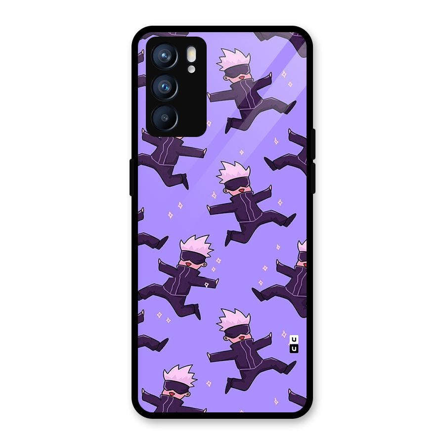 Happy Gojo Glass Back Case for Oppo Reno6 5G