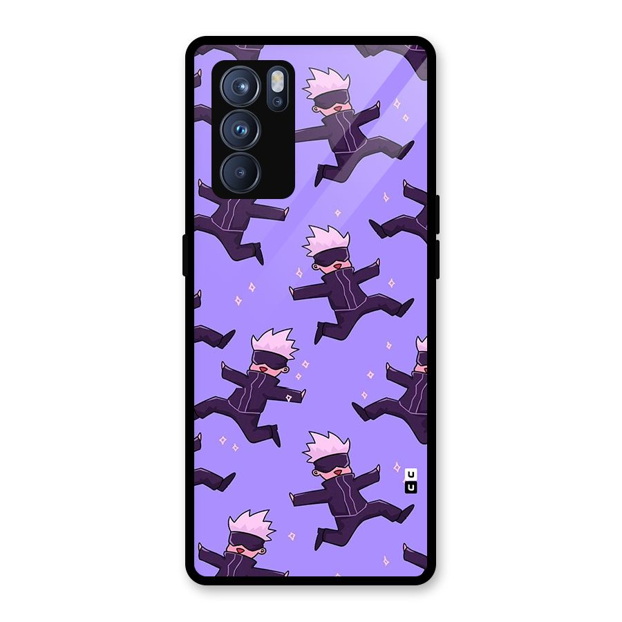 Happy Gojo Glass Back Case for Oppo Reno6 Pro 5G