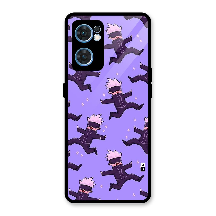 Happy Gojo Glass Back Case for Oppo Reno7 5G