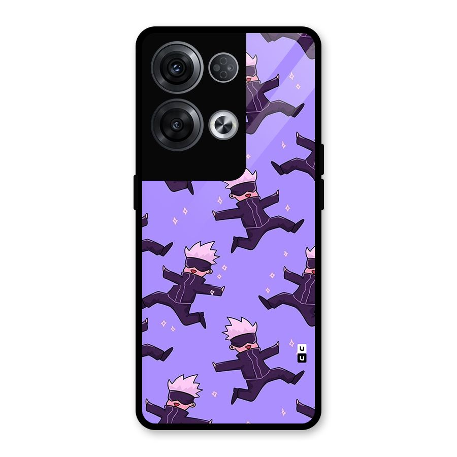 Happy Gojo Glass Back Case for Oppo Reno8 Pro 5G