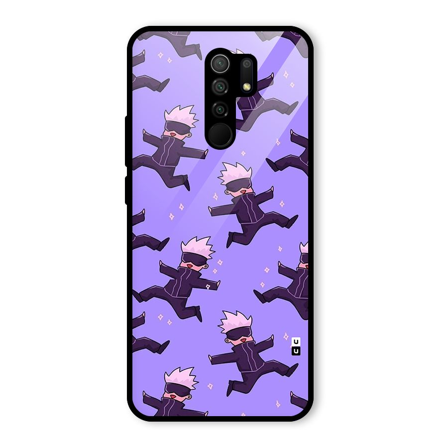 Happy Gojo Glass Back Case for Poco M2