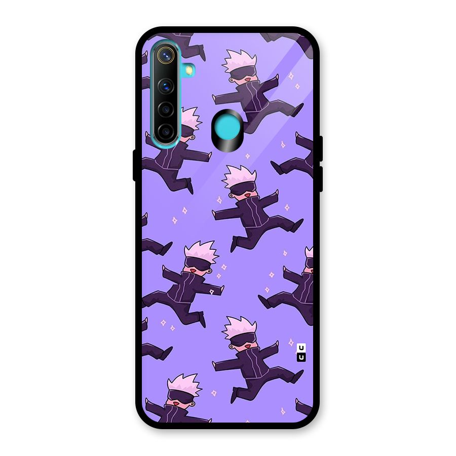 Happy Gojo Glass Back Case for Realme 5i