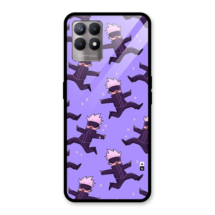 Happy Gojo Glass Back Case for Realme 8i
