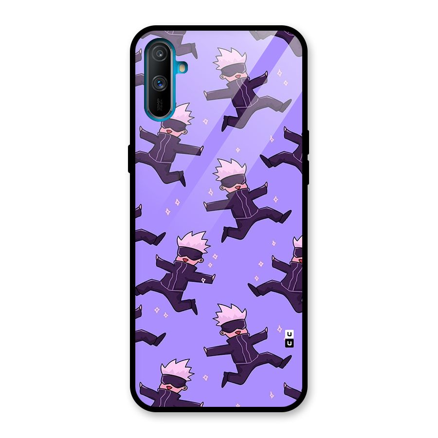 Happy Gojo Glass Back Case for Realme C3