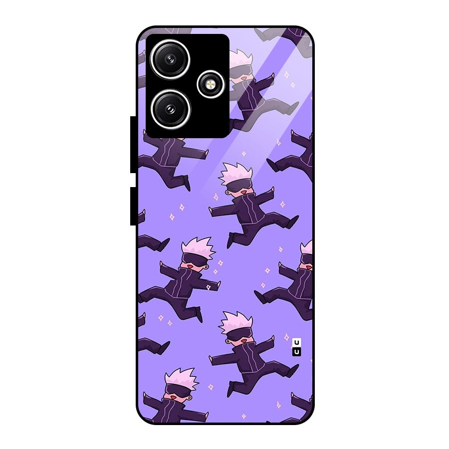 Happy Gojo Glass Back Case for Redmi 12 5G