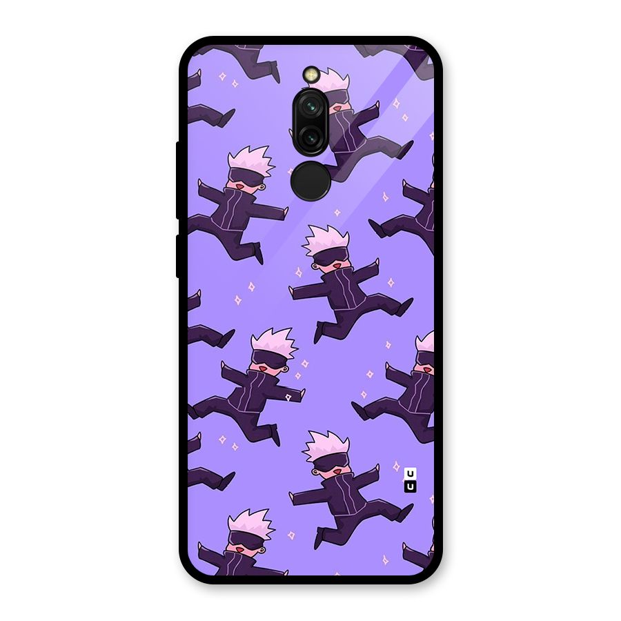 Happy Gojo Glass Back Case for Redmi 8
