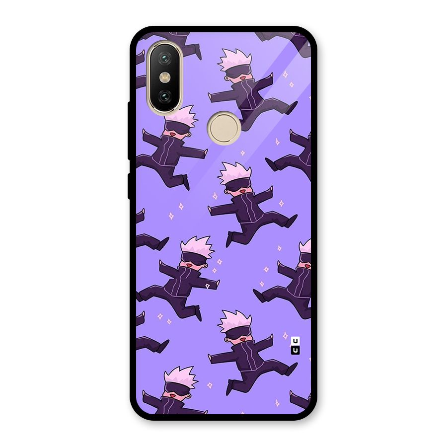 Happy Gojo Glass Back Case for Redmi A1
