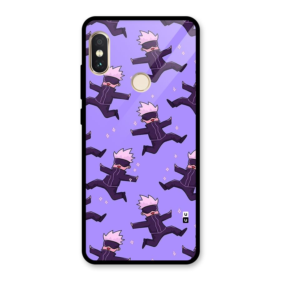 Happy Gojo Glass Back Case for Redmi Note 5 Pro