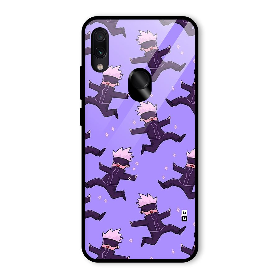 Happy Gojo Glass Back Case for Redmi Note 7S