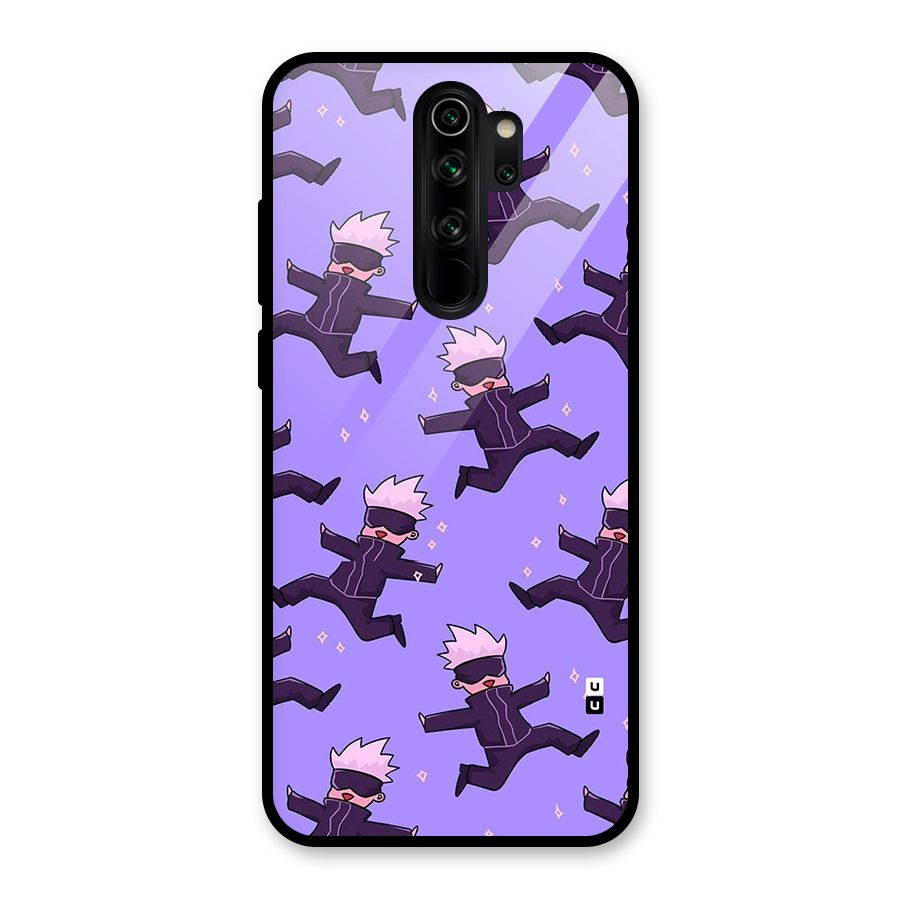 Happy Gojo Glass Back Case for Redmi Note 8 Pro
