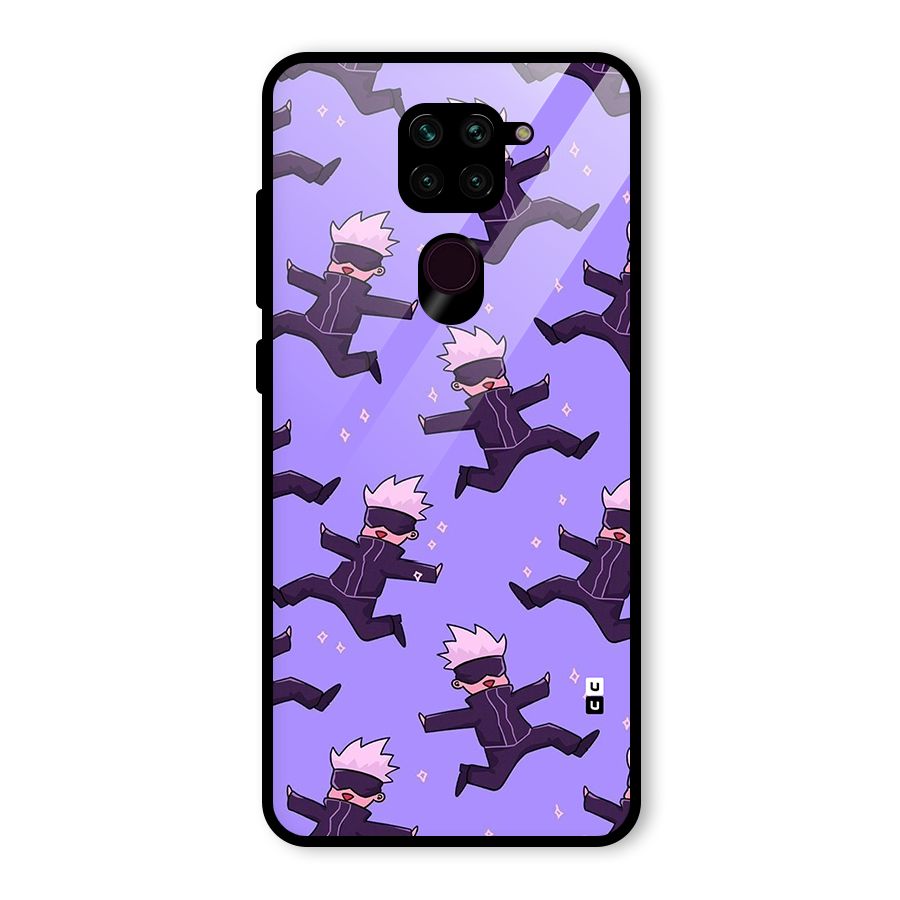 Happy Gojo Glass Back Case for Redmi Note 9