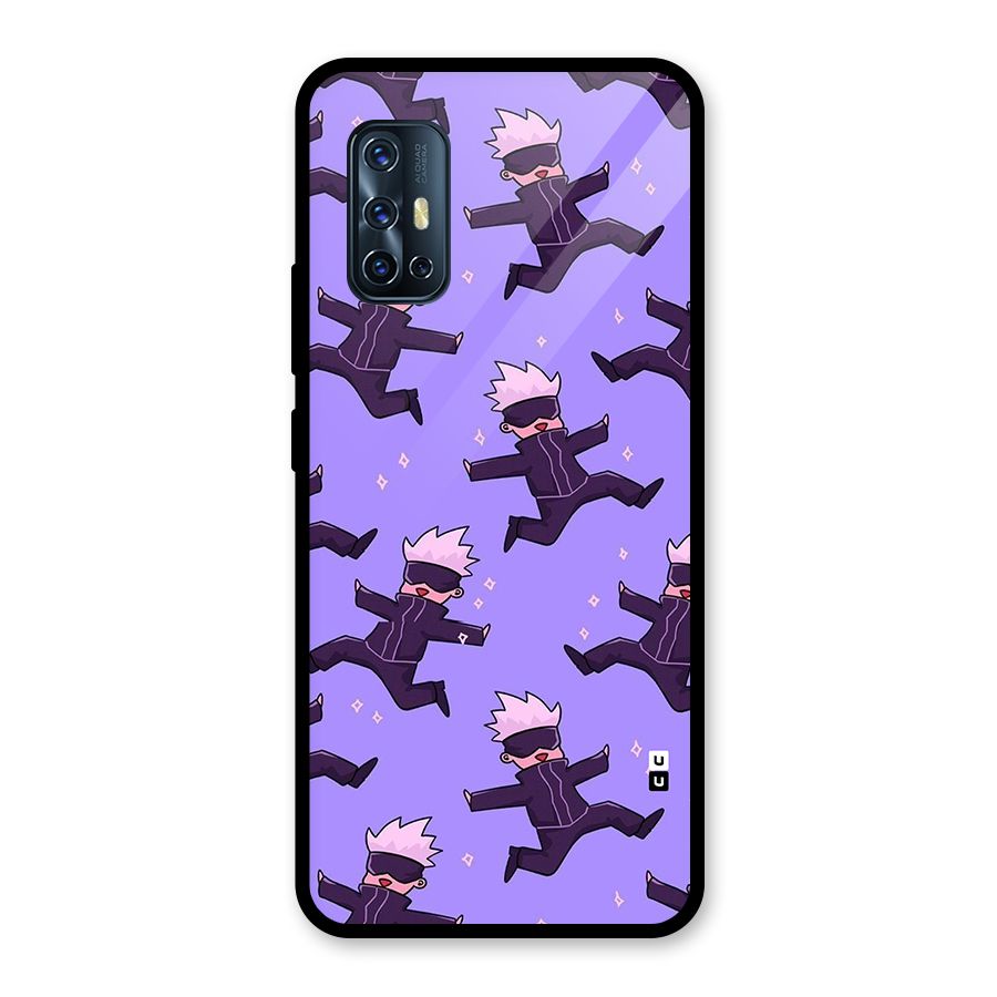 Happy Gojo Glass Back Case for Vivo V17