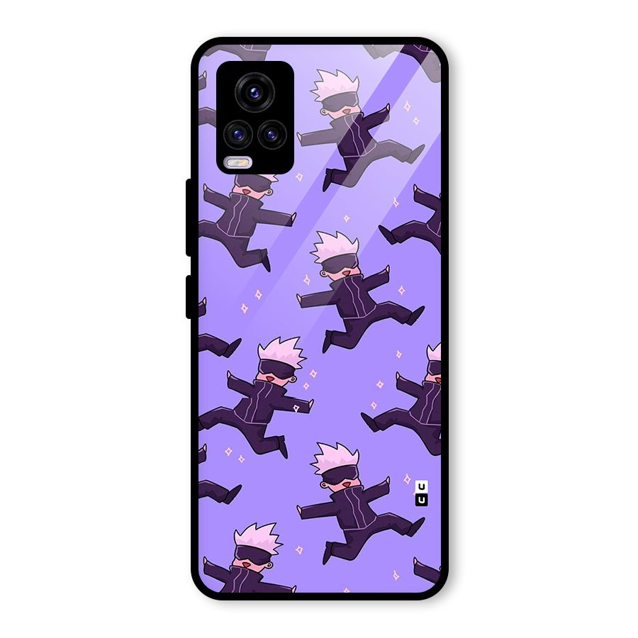 Happy Gojo Glass Back Case for Vivo V20 2021