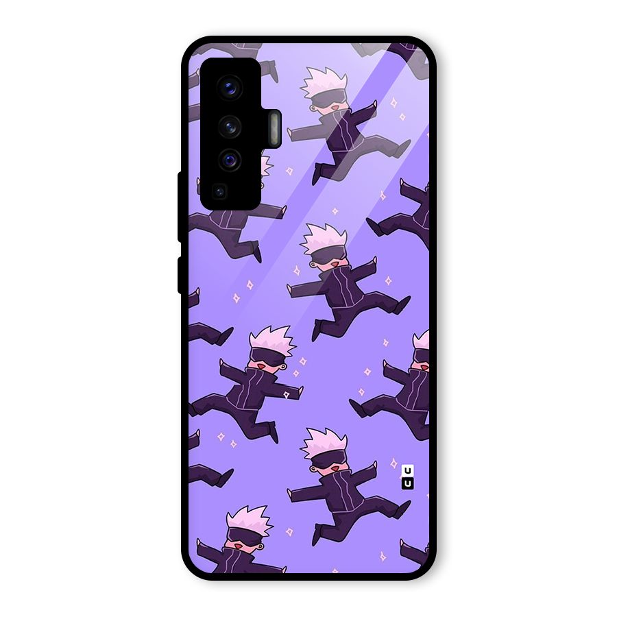 Happy Gojo Glass Back Case for Vivo X50