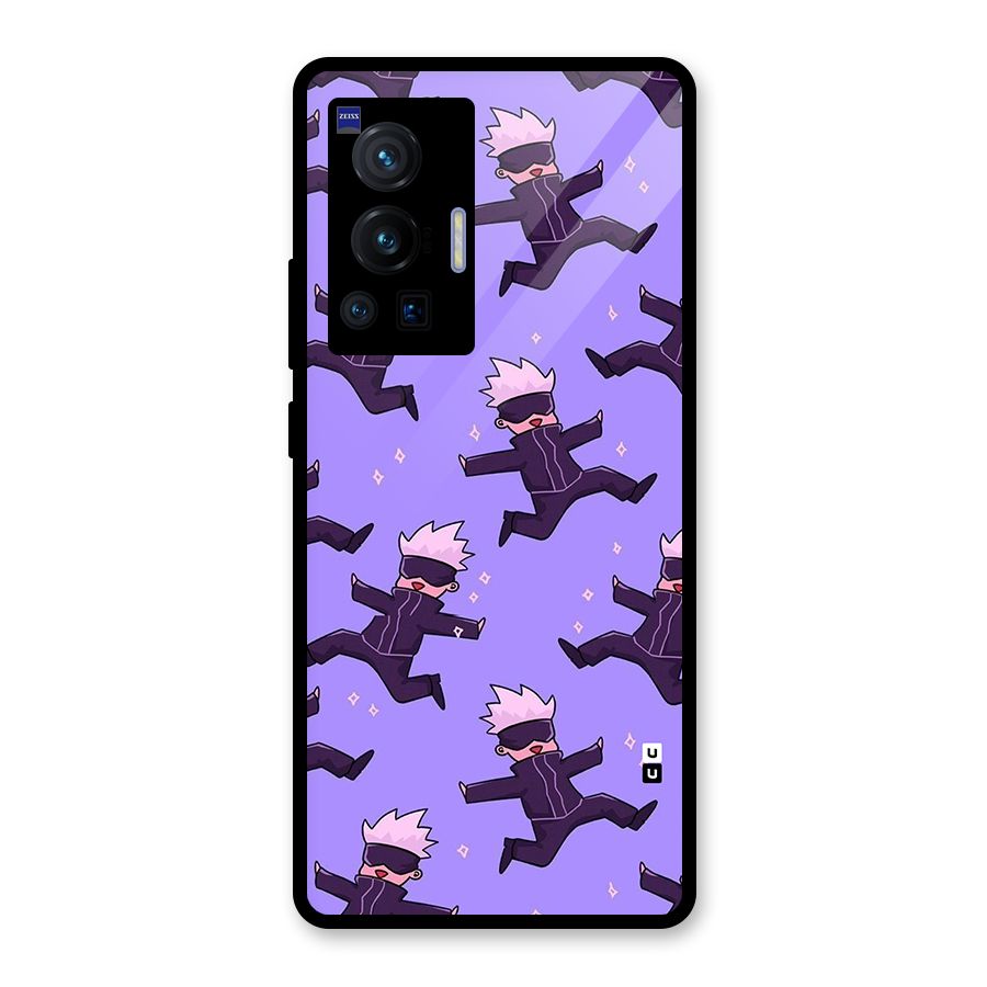 Happy Gojo Glass Back Case for Vivo X70 Pro