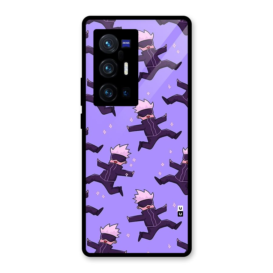 Happy Gojo Glass Back Case for Vivo X70 Pro Plus