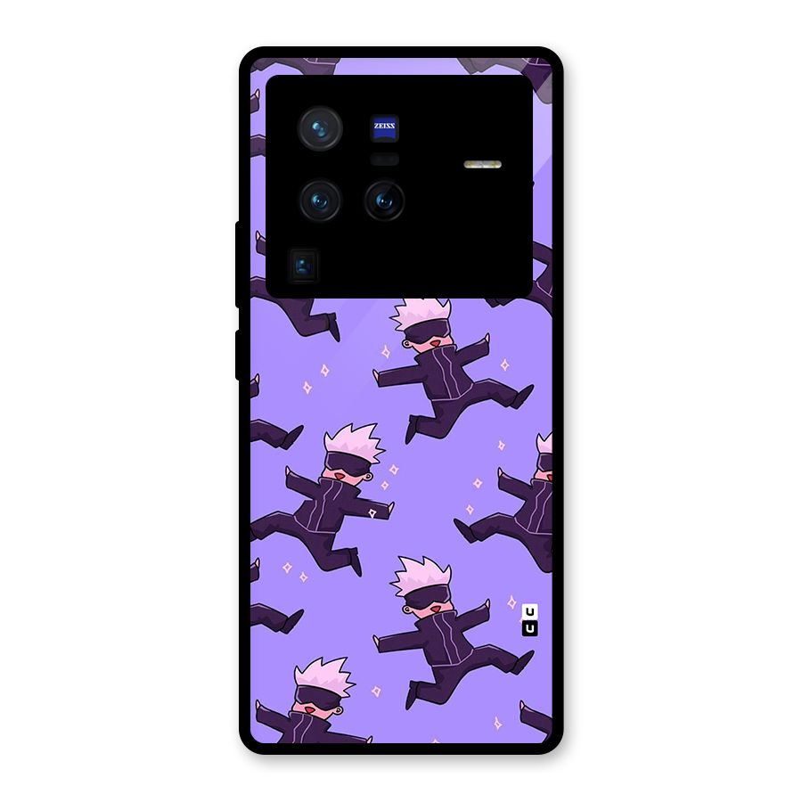 Happy Gojo Glass Back Case for Vivo X80 Pro