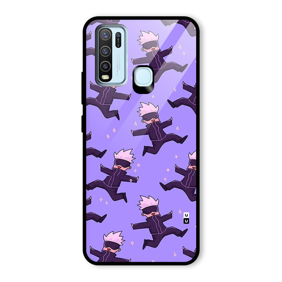 Happy Gojo Glass Back Case for Vivo Y30