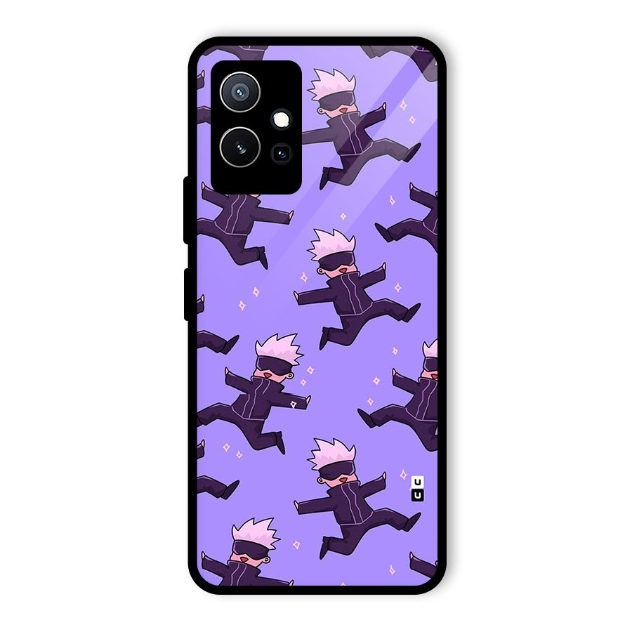Happy Gojo Glass Back Case for Vivo Y75 5G