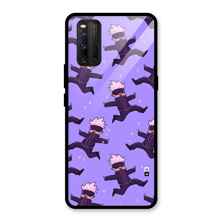Happy Gojo Glass Back Case for Vivo iQOO 3