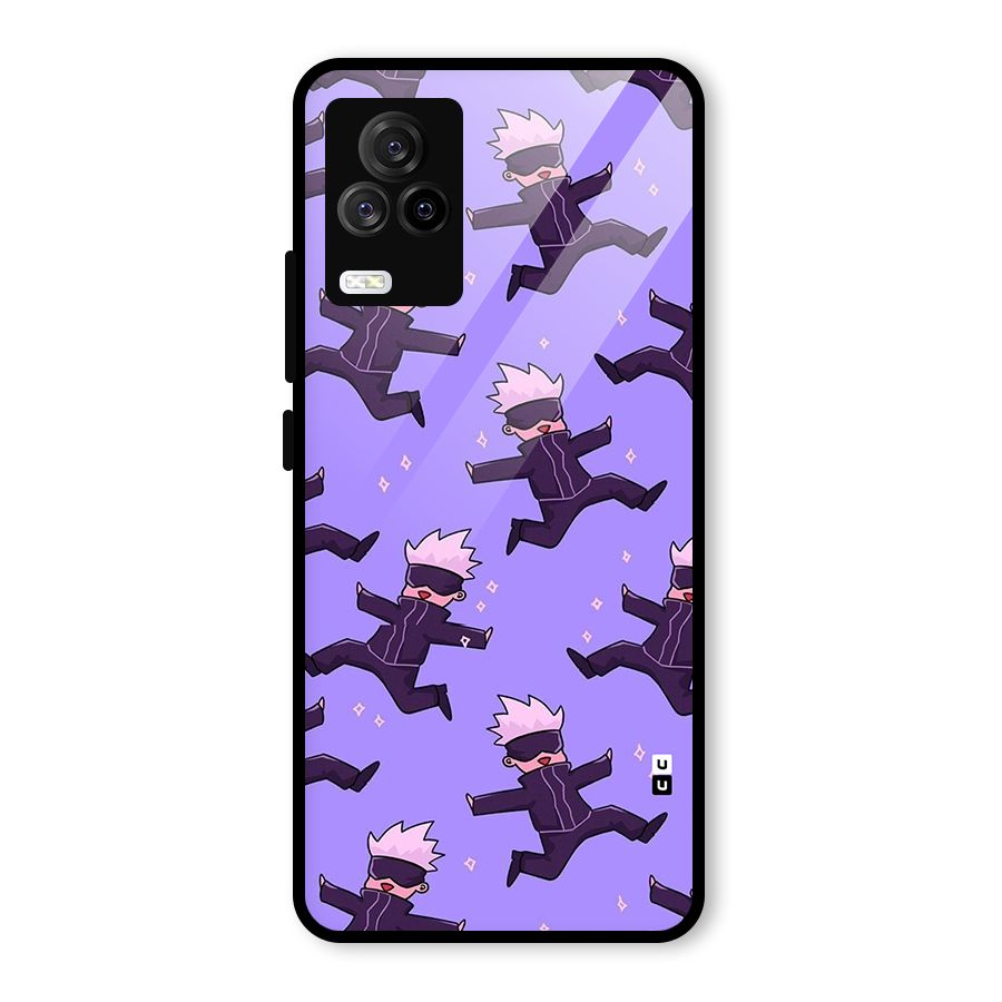Happy Gojo Glass Back Case for Vivo iQOO 7 Legend 5G