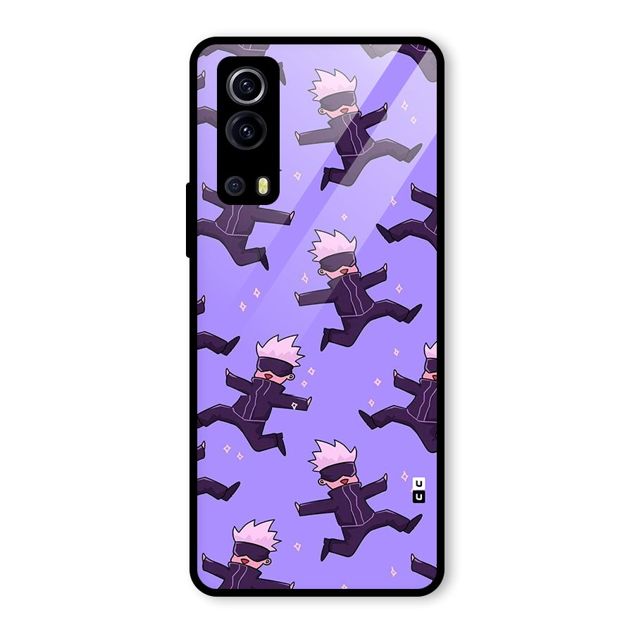 Happy Gojo Glass Back Case for Vivo iQOO Z3