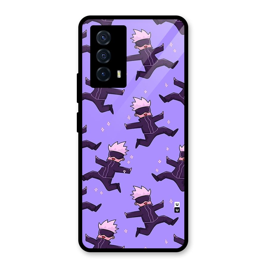 Happy Gojo Glass Back Case for Vivo iQOO Z5