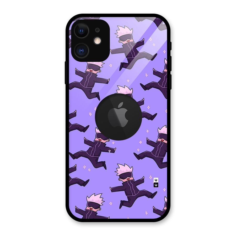 Happy Gojo Glass Back Case for iPhone 11 Logo Cut