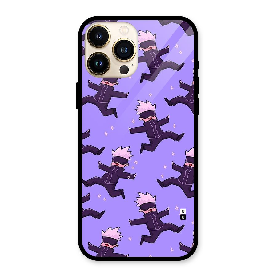 Happy Gojo Glass Back Case for iPhone 13 Pro Max