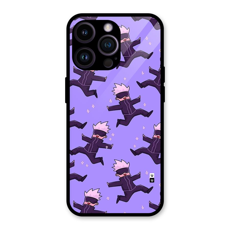 Happy Gojo Glass Back Case for iPhone 14 Pro Max