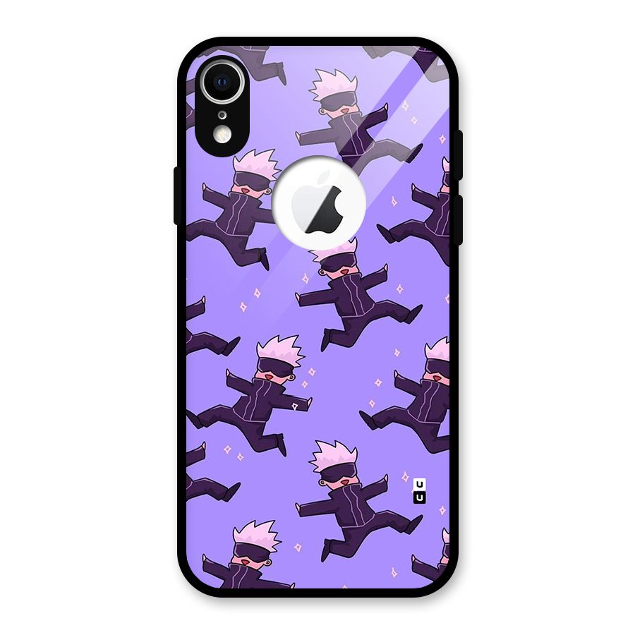 Happy Gojo Glass Back Case for iPhone XR Logo Cut