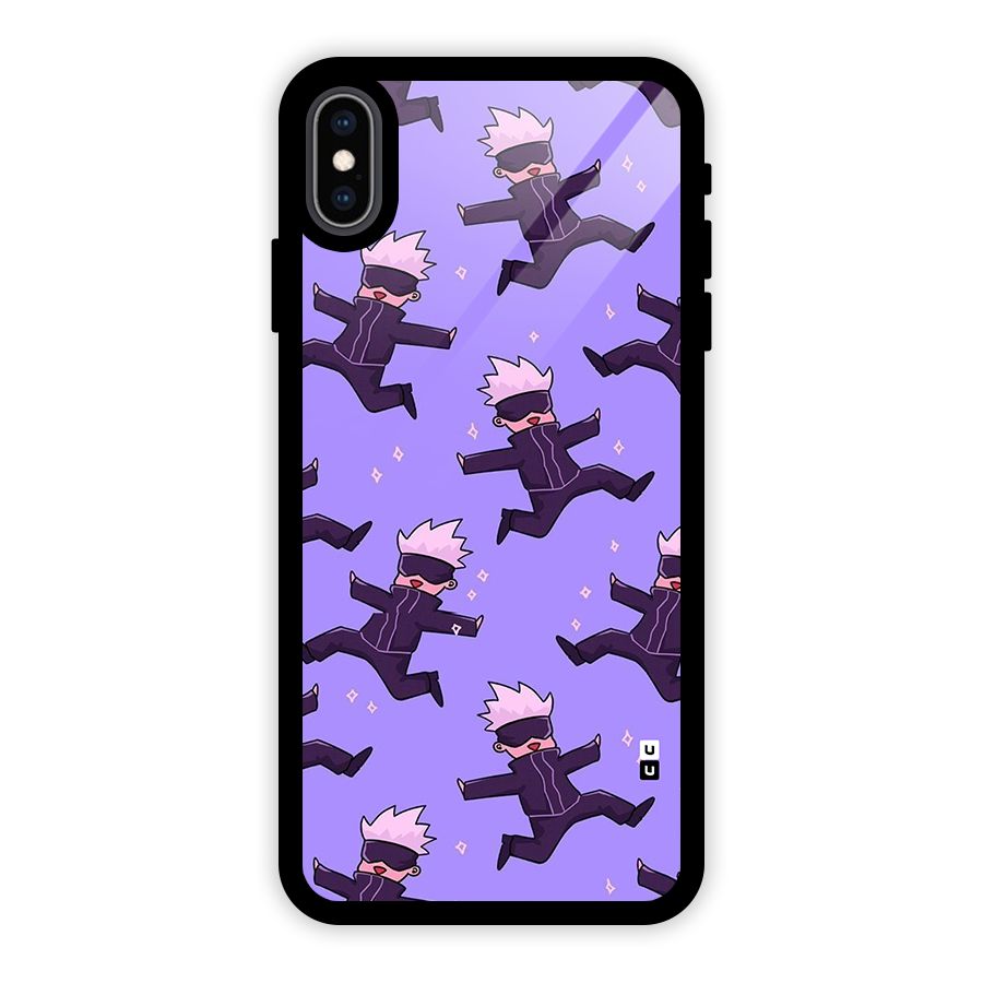 Happy Gojo Glass Back Case for iPhone XS Max
