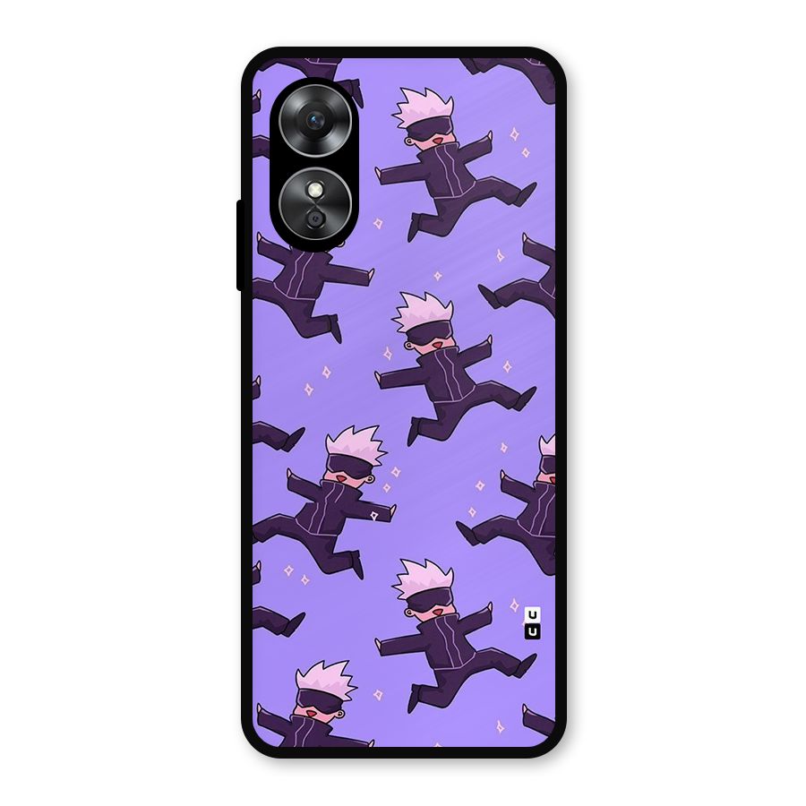 Happy Gojo Metal Back Case for Oppo A17