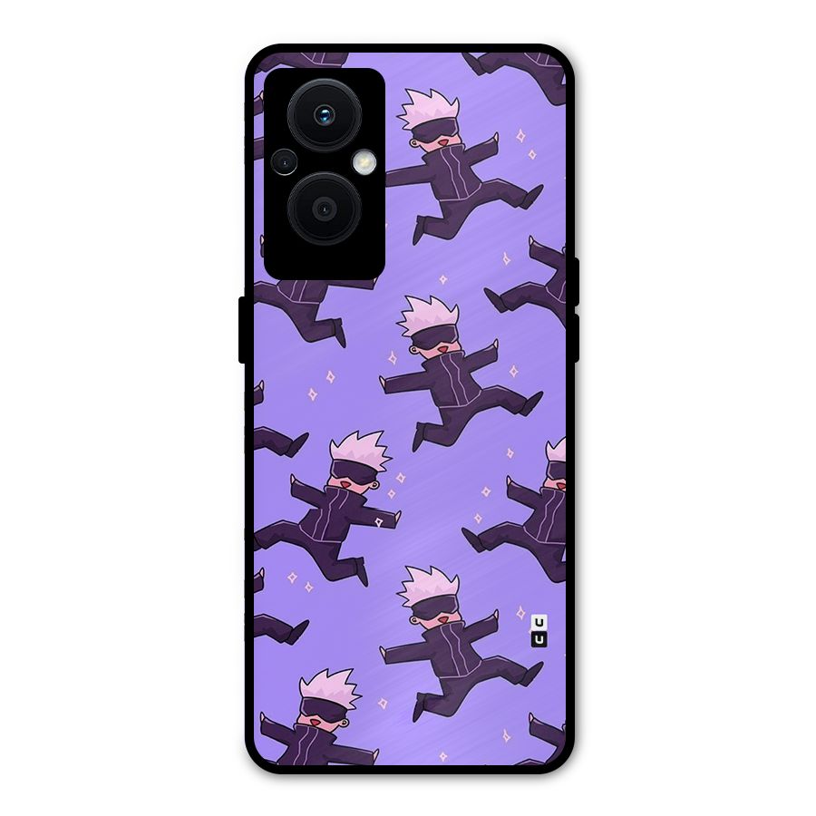 Happy Gojo Metal Back Case for Oppo F21 Pro 5G