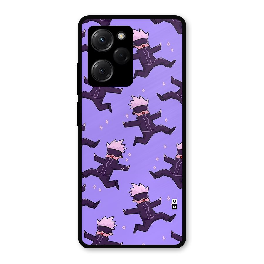 Happy Gojo Metal Back Case for Poco X5 Pro