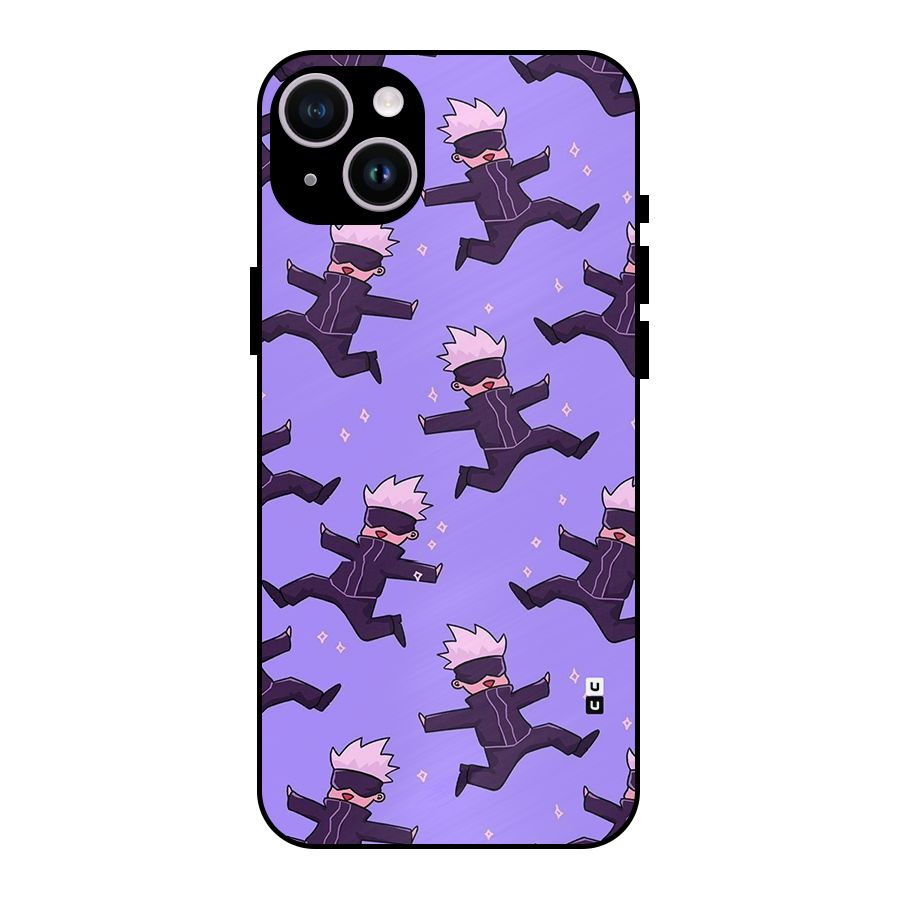 Happy Gojo Metal Back Case for iPhone 14 Plus