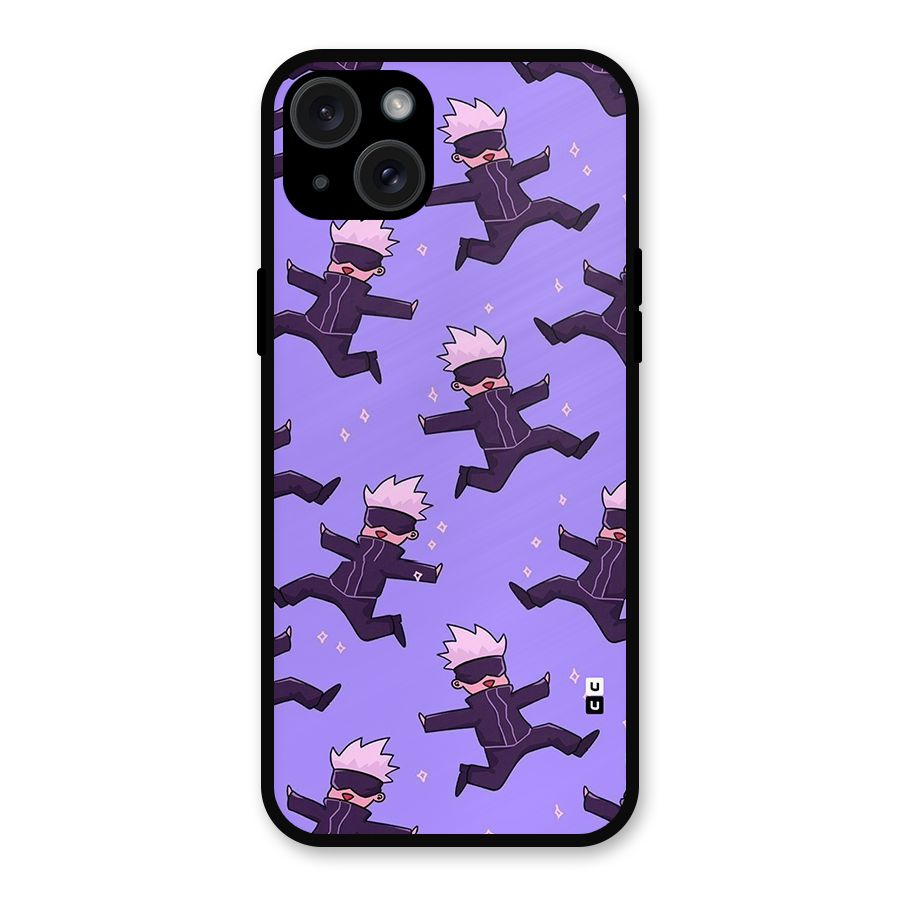 Happy Gojo Metal Back Case for iPhone 15 Plus