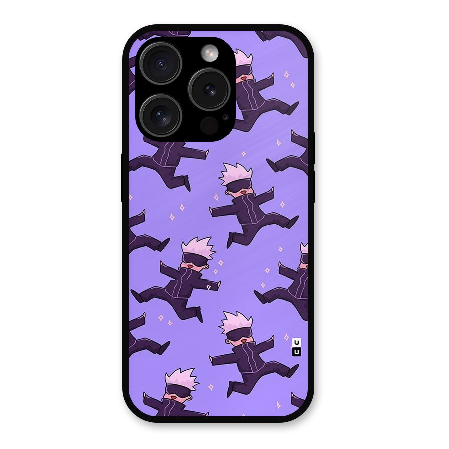 Happy Gojo Metal Back Case for iPhone 15 Pro