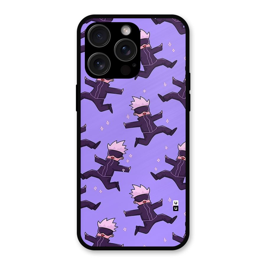 Happy Gojo Metal Back Case for iPhone 15 Pro Max